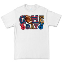 White Game day red and blue Premium Tee - HowdyJamesFarm