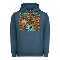 Pigment Midnight Navy turkey Urban Hoodie - JahusDesignShop