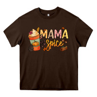 Chocolate Brown Mama spice Heavy Core Tee - NancyCooperArtShop