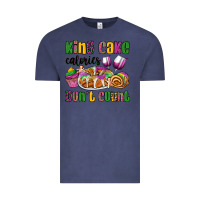 Vintage Denim king cake calories don't count mardi gras Vintage Tee - OliviaCreatesArt