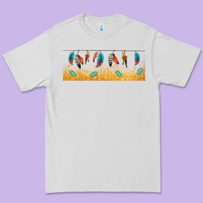 Native American Feathers Premium Tee Designed By Tumblerdesignbyshophia