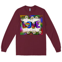 Burgundy Western Love LGBTQ Tumbler Long Sleeve Tee - BundleAndBundleShop