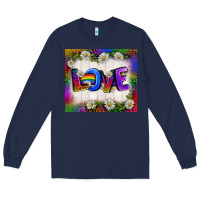 Navy Western Love LGBTQ Tumbler Long Sleeve Tee - BundleAndBundleShop
