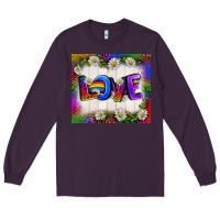 Plum Western Love LGBTQ Tumbler Long Sleeve Tee - BundleAndBundleShop