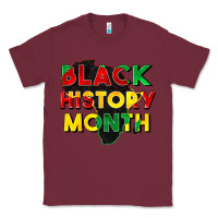 Burgundy black history month Classic Tee - CowGirlArtShop
