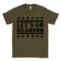 Army Green let's go brandon black Classic Tee - Jasminsmagicworld
