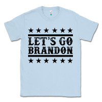 Dusty Blue let's go brandon black Classic Tee - Jasminsmagicworld