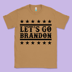 Let's Go Brandon Black Classic Tee Designed By Jasminsmagicworld