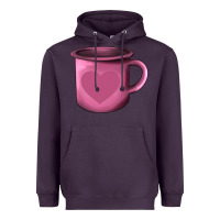 Plum Valentine's Day heart mug Heavyweight Hoodie - AdoDesignShop