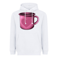 White Valentine's Day heart mug Heavyweight Hoodie - AdoDesignShop