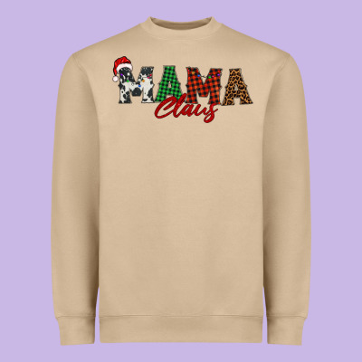 Mama Claus Heavyweight Sweatshirt Designed By Barkaloodesign