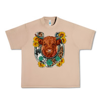 Western Leopard Cowhide Cow Horseshoe Urban Heavy Tee | Teevron