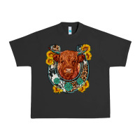 Pigment Black western leopard cowhide cow horseshoe Urban Heavy Tee - OliviaCreatesArt