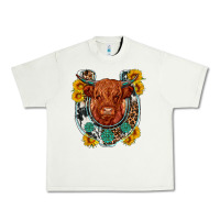 Pistachio western leopard cowhide cow horseshoe Urban Heavy Tee - OliviaCreatesArt