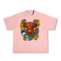 Salmon western leopard cowhide cow horseshoe Urban Heavy Tee - OliviaCreatesArt