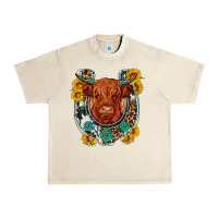Sandshell western leopard cowhide cow horseshoe Urban Heavy Tee - OliviaCreatesArt
