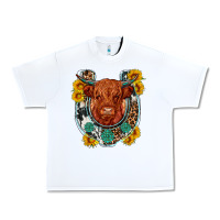 White western leopard cowhide cow horseshoe Urban Heavy Tee - OliviaCreatesArt