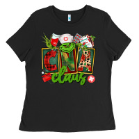 Black cna  certified nursing assistant claus Ladies Tee - CowGirlArtShop