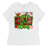 White cna  certified nursing assistant claus Ladies Tee - CowGirlArtShop