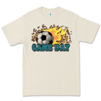 Bone Game day Soccer leopard flames fireball Premium Tee - HowdyJamesFarm