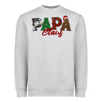 Heather Grey papa claus Heavyweight Sweatshirt - BarkalooDesign
