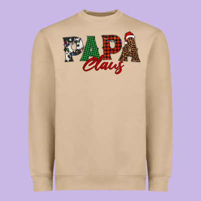 Papa Claus Heavyweight Sweatshirt Designed By Barkaloodesign