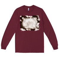 Burgundy cowhide frames background Long Sleeve Tee - RanaPortraitStore
