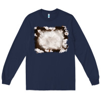 Navy cowhide frames background Long Sleeve Tee - RanaPortraitStore