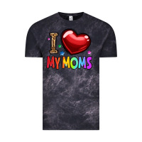 Cloud Black i love my moms Vintage Tee - OliviaCreatesArt