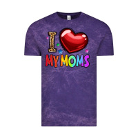 Cloud Purple i love my moms Vintage Tee - OliviaCreatesArt