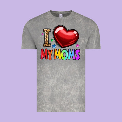 I Love My Moms Vintage Tee Designed By Oliviacreatesart