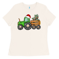 Bone christmas tractor Ladies Tee - CowGirlArtShop