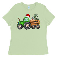 Matcha christmas tractor Ladies Tee - CowGirlArtShop