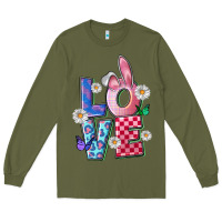 Army Green easter love Long Sleeve Tee - FaDigitalArtStudio