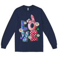 Navy easter love Long Sleeve Tee - FaDigitalArtStudio