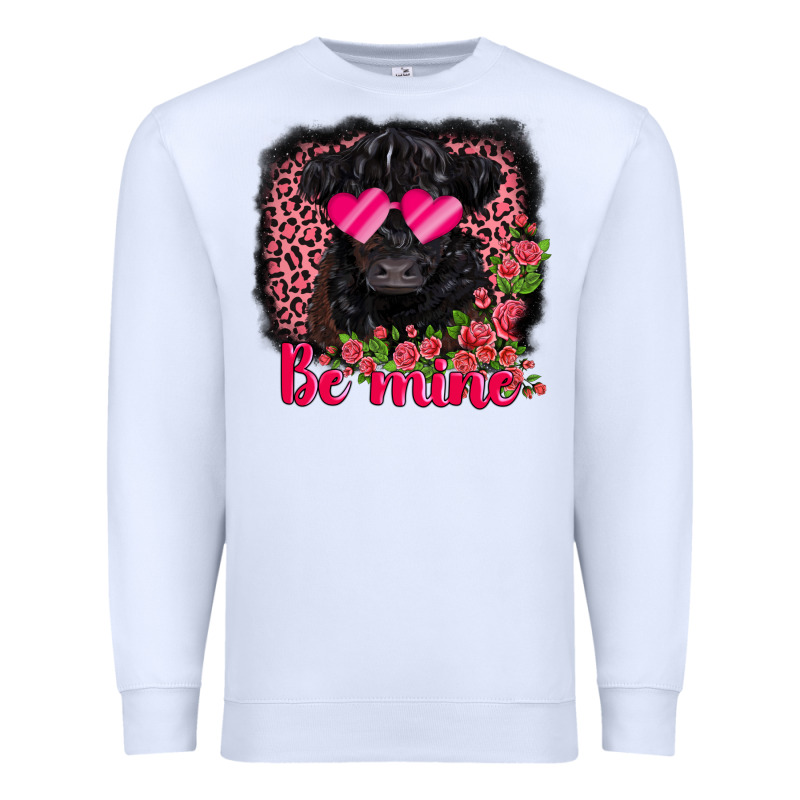 Be Mine Belted Galloway Premium Sweatshirt by AdoDesignShop | Teevron