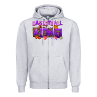 Heather Grey basketball aunt Zipper Hoodie - AdoDesignShop