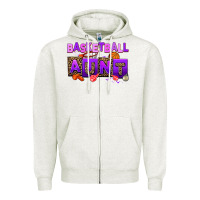Oatmeal Heather basketball aunt Zipper Hoodie - AdoDesignShop