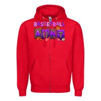 Red basketball aunt Zipper Hoodie - AdoDesignShop