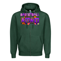 Sports Green basketball aunt Zipper Hoodie - AdoDesignShop
