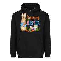 Black easter bunny egg and carrots Heavyweight Hoodie - AdoDesignShop