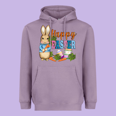 Easter Bunny Egg And Carrots Heavyweight Hoodie Designed By Adodesignshop