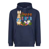 Navy easter bunny egg and carrots Heavyweight Hoodie - AdoDesignShop