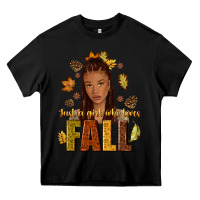 Black Just a girl who loves Fall afro woman Heavy Core Tee - NancyCooperArtShop