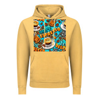 Vintage Mustard more espresso less despresso coffee with leopard seamless pattern bbs Vintage Hoodie - BundleAndBundleShop