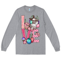 Heather Grey Love Easter Long Sleeve Tee - BundleAndBundleShop