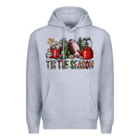 Heather Grey tis the season Premium Hoodie - SublimationCraftShop