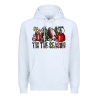 White tis the season Premium Hoodie - SublimationCraftShop