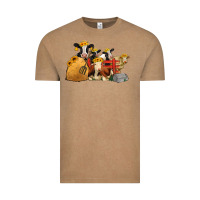 Vintage Coffee Cows With Sunflower Headbands Vintage Tee - Jasminsmagicworld