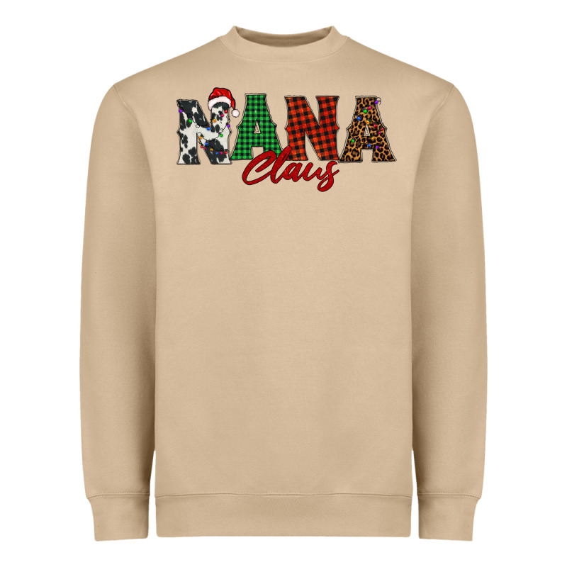Nana Claus Heavyweight Sweatshirt by BarkalooDesign | Teevron